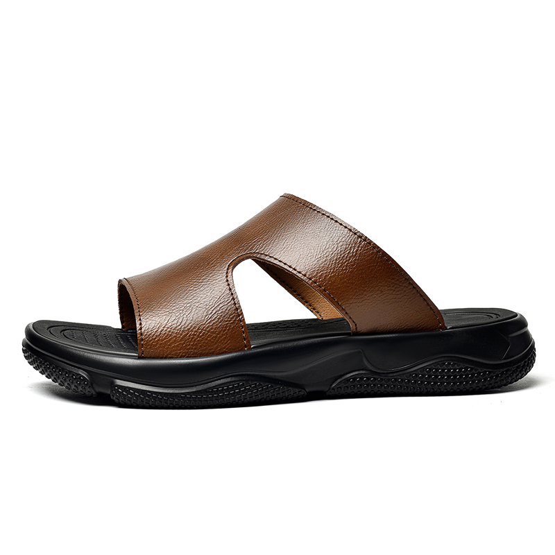 Men's Leather Slide Sandals No - Men'S Shoes Hey Dude ulasan dan harga