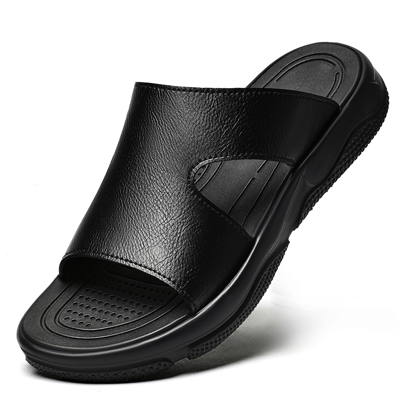 Men's Leather Slide Sandals No - Men'S Shoes Hey Dude ulasan dan harga