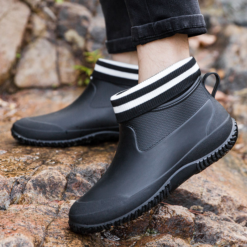 Soft Men's Rain Boots Young No - Men Shoes Offer ulasan dan harga