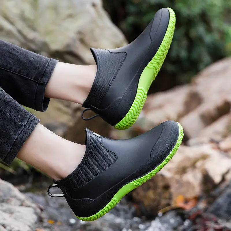 Soft Men's Rain Boots Young No - Men Shoes Offer ulasan dan harga