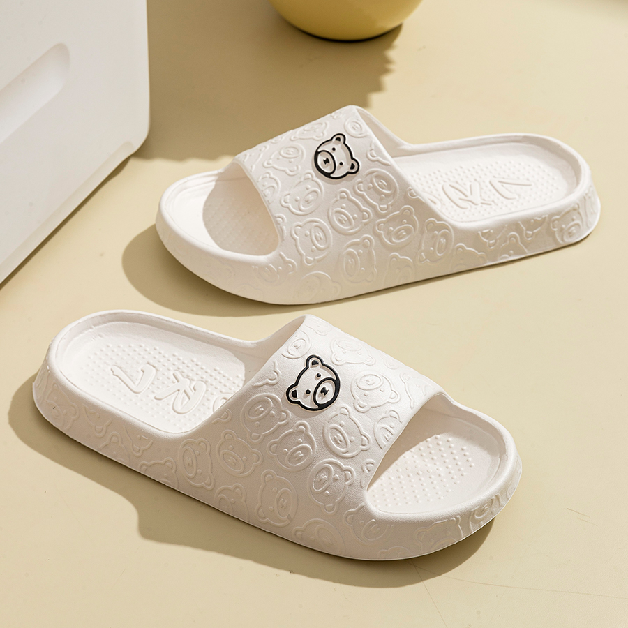 Printting Cute Bear Women Slip - Men'S Shoes With Platform ulasan dan harga
