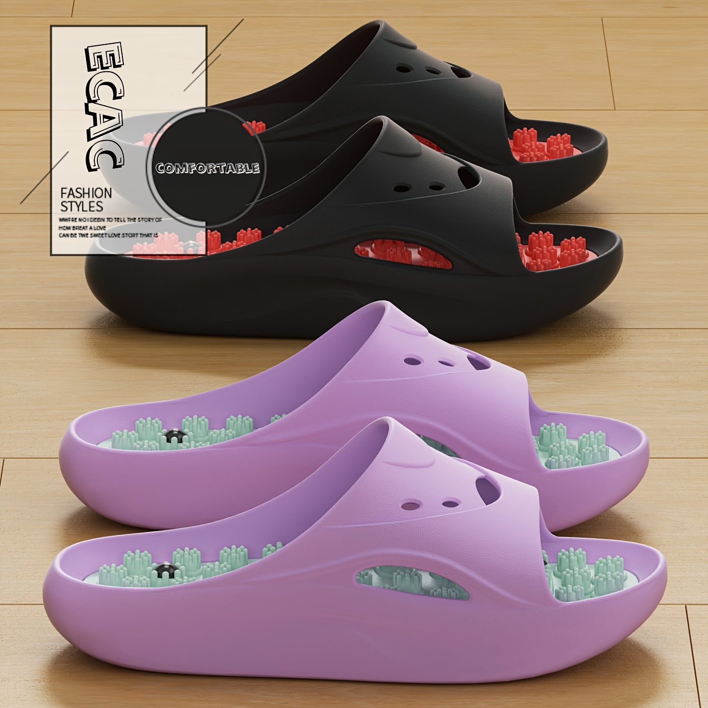 Women Men EVA Massage Slippers - Men'S Shoes With Platform ulasan dan harga