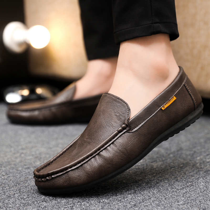 Business Casual Leather Shoes  - Men Shoes Size 46 ulasan dan harga