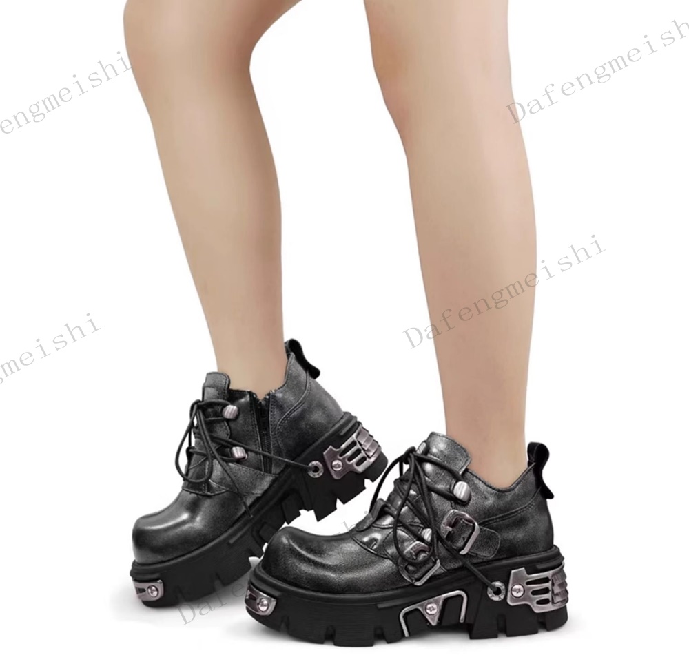 Women Gothic Platform Chunky S - Men'S Shoes With Platform ulasan dan harga