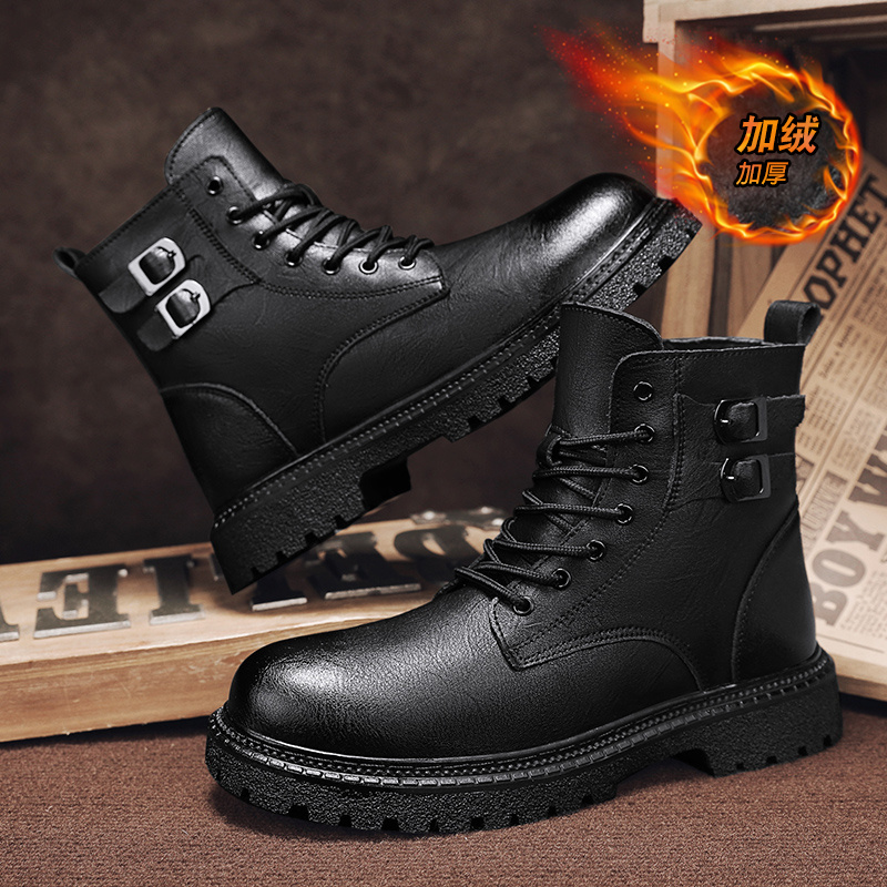 New Men Snow Boots Cowhide Win - Men Shoes Size 46 ulasan dan harga