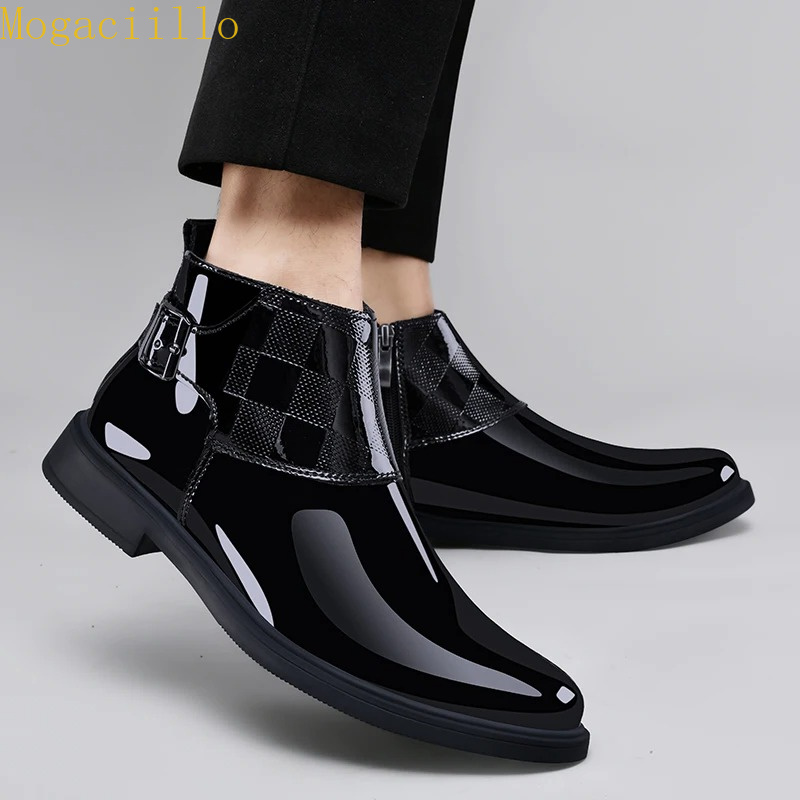 Brand Men's Black Gloss Patent - Men'S Shoes Quality Brands ulasan dan harga