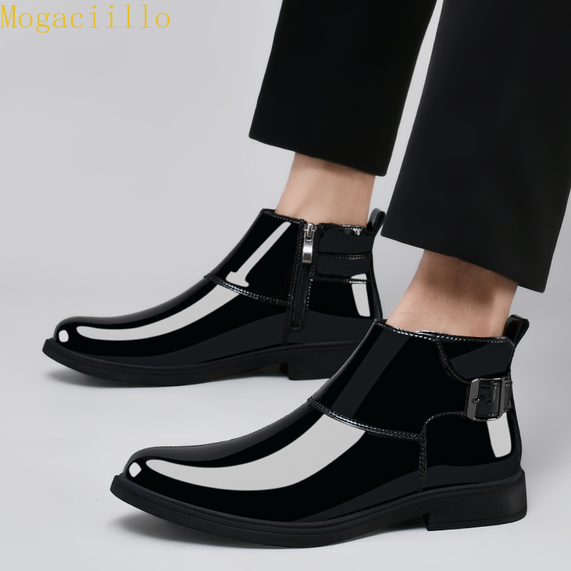 Brand Men's Black Gloss Patent - Men'S Shoes Quality Brands ulasan dan harga