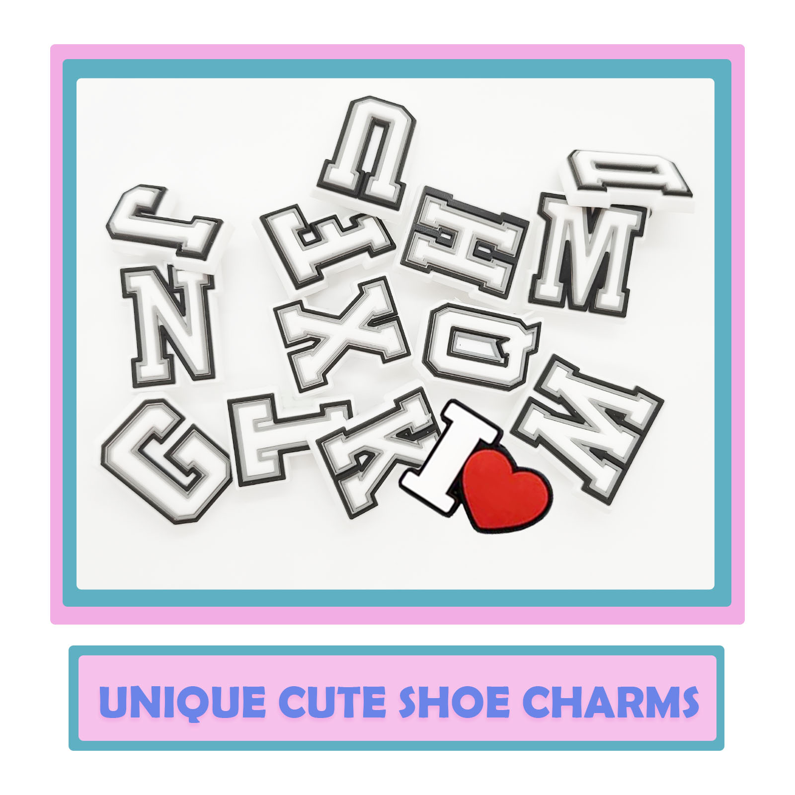 54Pcs Alphabet Shoe Charms - S - Men Shoes Variety ulasan dan harga