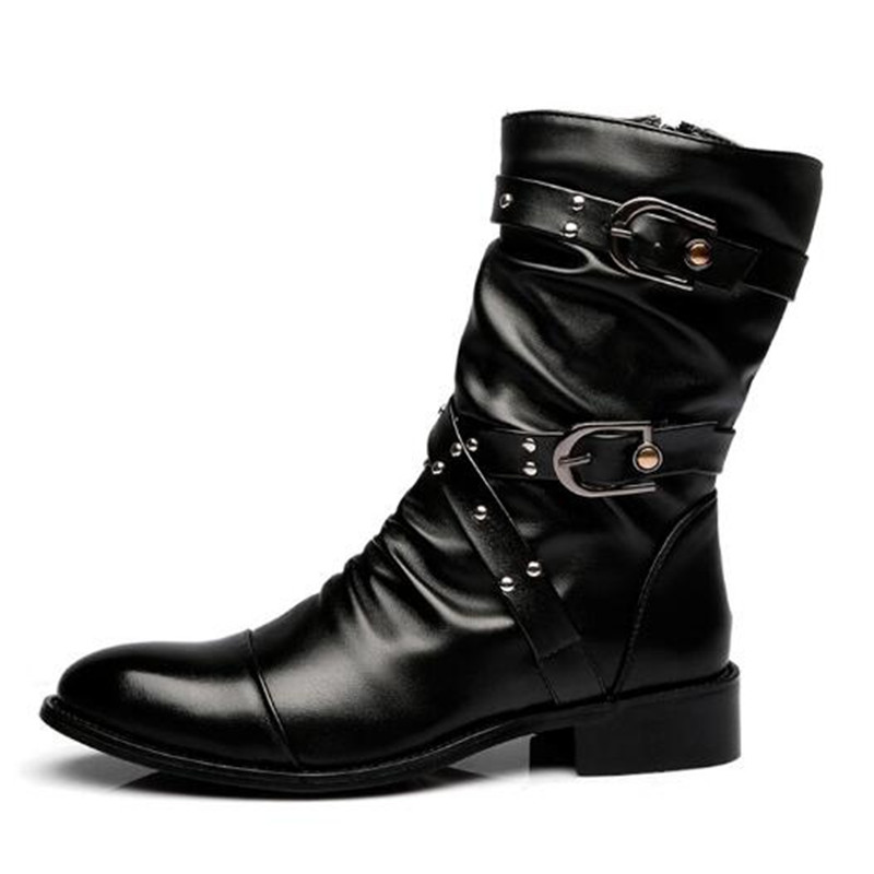 Fashion Men's Leather High Qua - Men Shoes Size 46 ulasan dan harga